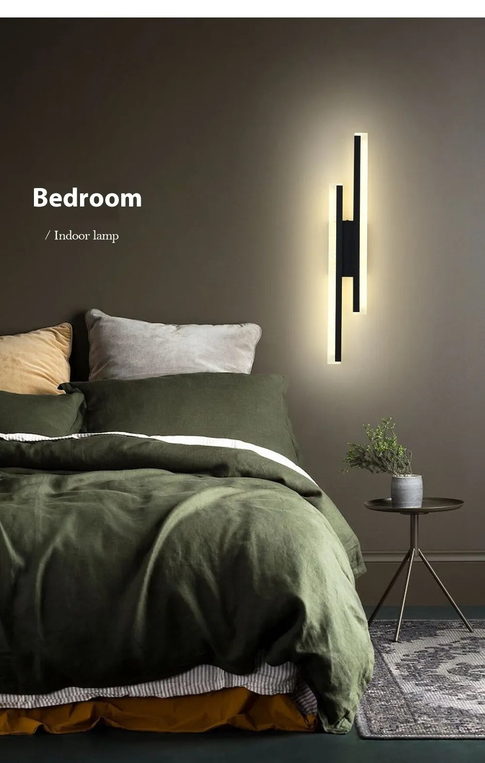 Creative Art Double Line Wall Lamp Stairs Aisle Background