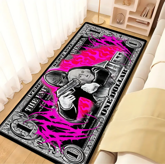 Premium Flannel Dollar Bill Rug