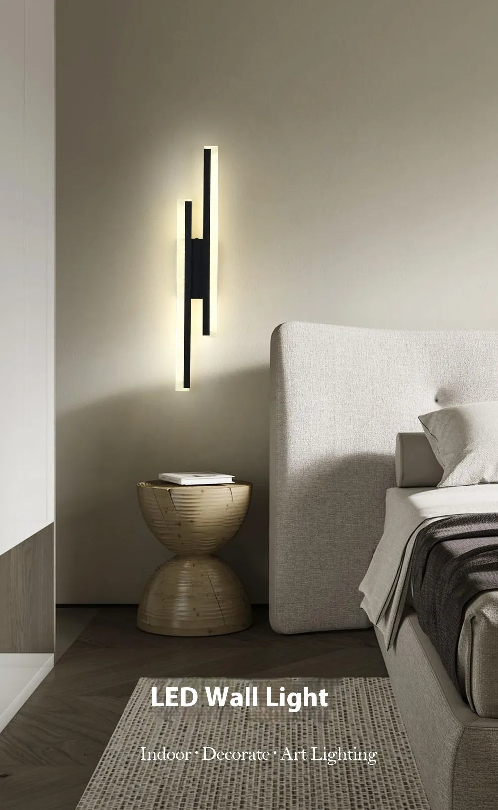 Creative Art Double Line Wall Lamp Stairs Aisle Background