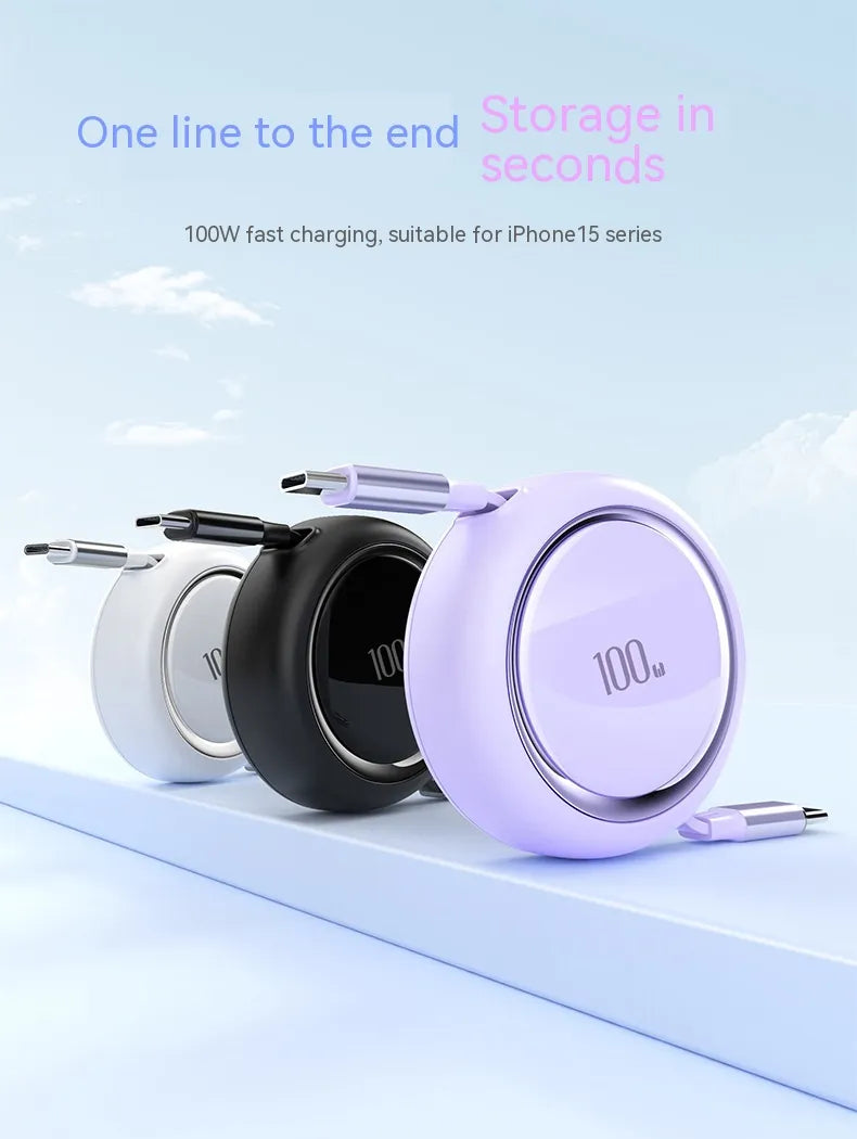 Retractable 100W Data Cable